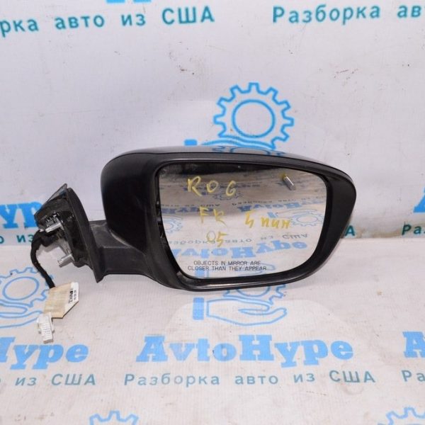 Зеркало боковое правое Nissan Rogue 14- с поворотником (05) черное,деф поворот.и крыш 5пин 96301-4BA0A