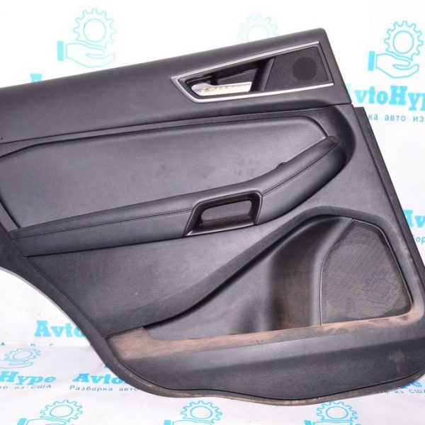 Обшивка двери (карточка) зад лев Ford Edge 16- черн кожа,задиры (04) FT4Z-5827411-AH