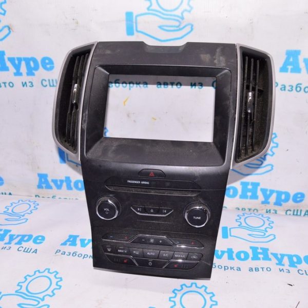 Панель управление радио и климатом Ford Edge 15- auto, dual zone с подогревом (04) FT4T-18E245-BK