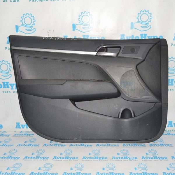 Обшивка двери (карточка) перед лев HYUNDAI ELANTRA AD 17- (02) черн кожа 82305-F3060-UTE