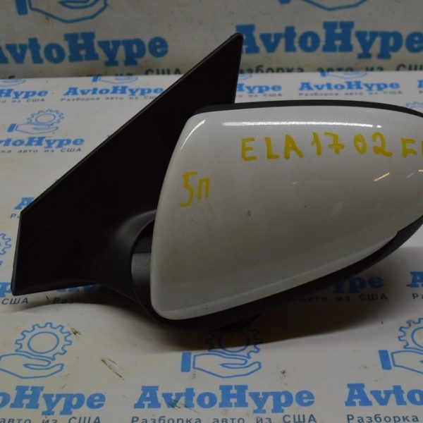 Зеркало боковое левое Hyundai Elantra AD 17- 3 пина, белый перламутр (02) 87610-F3050