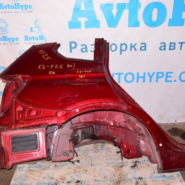 Четверть крыло задняя правая BMW X3 F25 11-17 (01) красный цвет (A82) Vermilion red metallic 41-00-7-267-470
