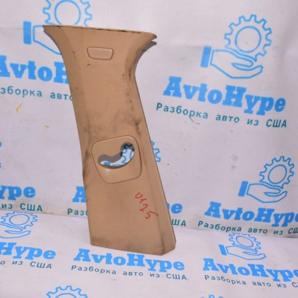 Накладка центральной стойки верхняя (ремень) левая BMW X3 F25 11-17 беж (01) запилена 51-43-7-225-309