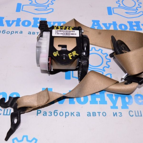 Пассажирский ремень безопасности BMW X3 F25 11-17 (01) бежевый 72-11-7-367-254