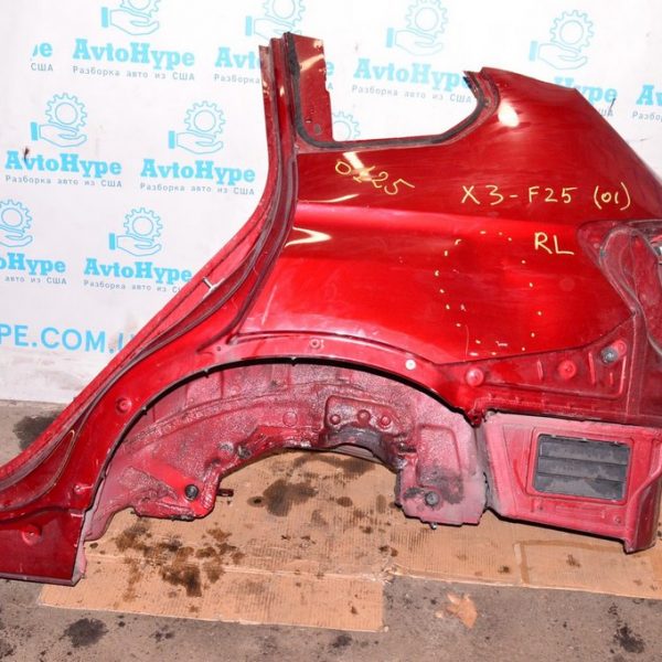 Четверть крыло задняя левая BMW X3 F25 11-17 деф. (01) красный цвет (A82) Vermilion red metal 41-00-7-267-469
