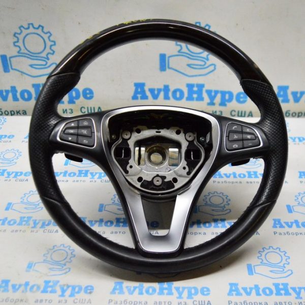 Руль (голый) Mercedes GLC X253 16- перф кожа+сверху дерево A0024601803