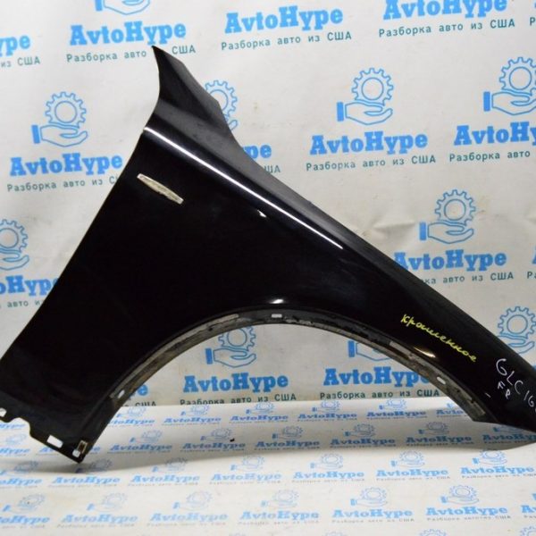 Крыло переднее правое Mercedes GLC X253 16- (01) черный цвет крашеное без шпакли a2538800218