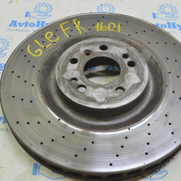 Диск тормозной перед прав Mercedes GLE-class C292 12-19 с перфорацией A 166 421 16 00