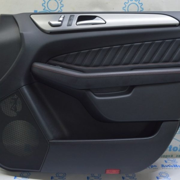 Обшивка двери (карточка) перед прав Mercedes GLE-class C292 12-19 кожа черн, красн строчка A 292 720 38 01