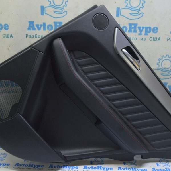 Обшивка двери (карточка) зад прав Mercedes GLE-class C292 16-19 купе, черн, красная строчка A 292 730 66 00