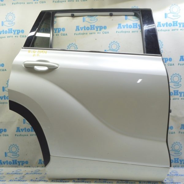 Дверь голая задняя правая Toyota Highlander 20- (01) цвет 070 белый перламутр 1010 67003-0E190