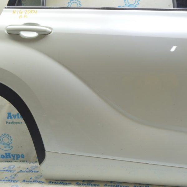 Накладка двери нижняя задняя правая Toyota Highlander 20- наружная (01) цвет 070 белый перл 75741-0E903
