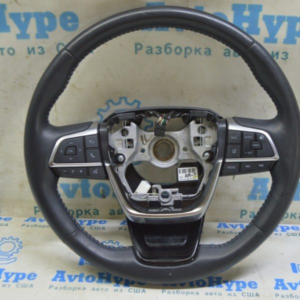 Руль голый Toyota Highlander 20- кожа черная, с подогревом (01) 45100-0E530-C1