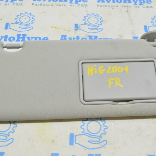 Козырек правый Toyota Highlander 20- серый , без крючка 74310-0E140-B0