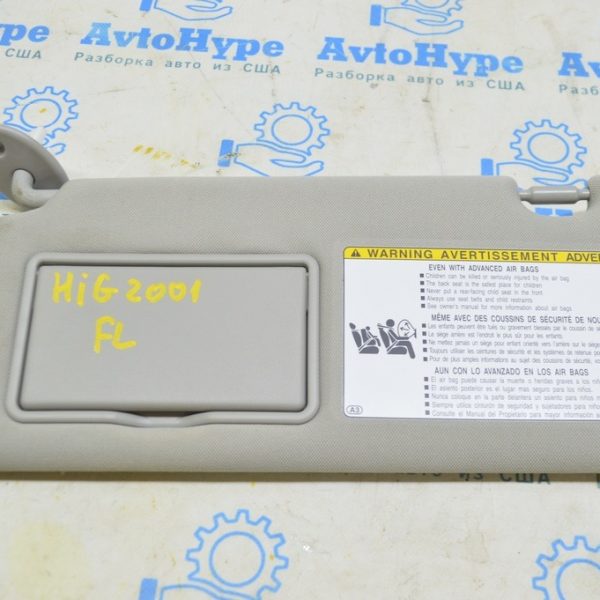 Козырек левый Toyota Highlander 20- серый , без крючка 74320-0E140-B0