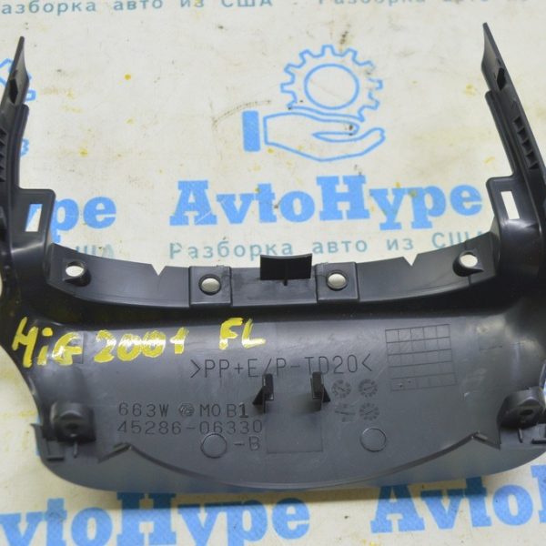 Накладка рулевой колонки верхняя Toyota Highlander 20- черная 45286-06330-C0