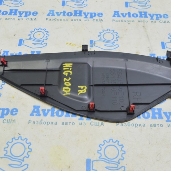 Накладка передней панели боковая правая Toyota Highlander 20- черн 55435-0E100-C1