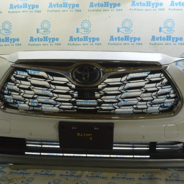Бампер передний в сборе без камеры,радара под парктр Toyota Highlander 20- белый 070 в цвет 52119-0E951