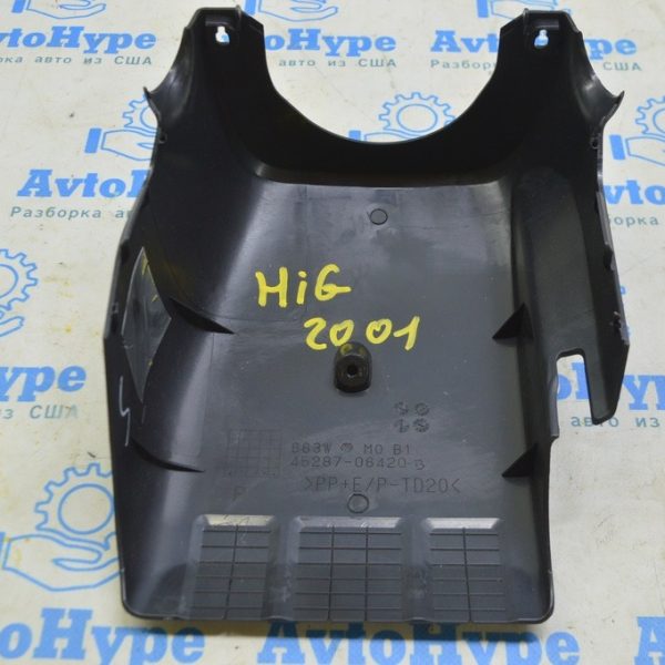 Обрамление рулевой колонки нижняя Toyota Highlander 20-22 черн 45287-06420-C0