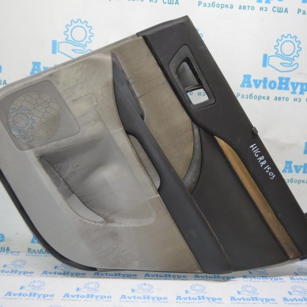 Обшивка двери (карточка) зад прав Toyota Highlander 14- серая (03) на запчасти,горелая 67630-0E730-C0