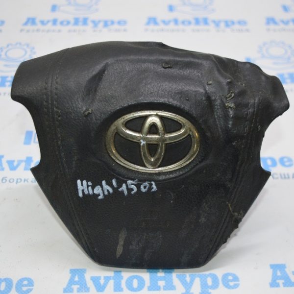 Подушка безопасности airbag в руль водительская Toyota Highlander 14- (03) горелая,целый пироп 45130-08100-C0