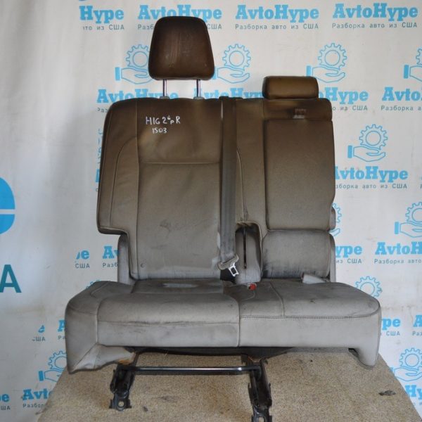 Задний ряд сидений (2 ряд) Toyota Highlander 14- кожа серая (03) после пожара 71077-0E120-B1