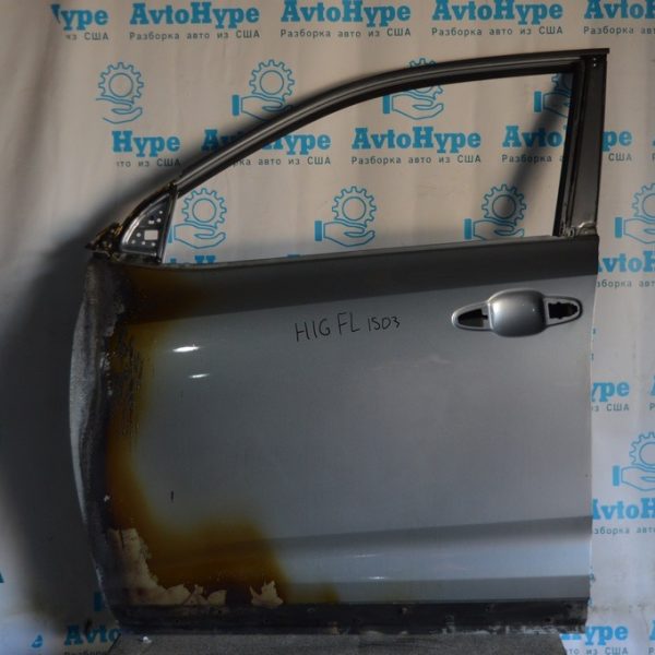 Дверь голая перед лев Toyota Highlander 14- графит (03) после пожара,не критично 67002-0E110