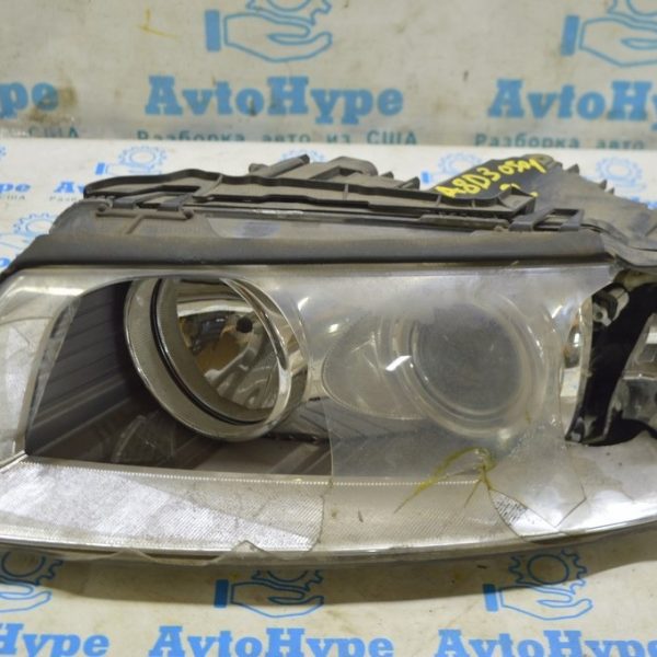 Фара передняя левая Audi A8 D3 03-09 (01) разбито стекло 4E0941029P