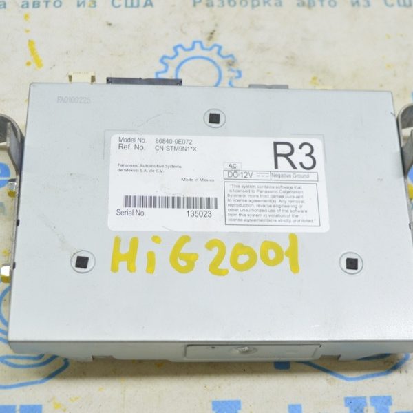 Navigation Computer Module Toyota Highlander 20- (01) 86840-0E072