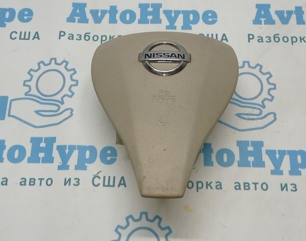 Подушка безопасности airbag в руль водительская Nissan Rogue 14-16 беж 98510-4BA8B