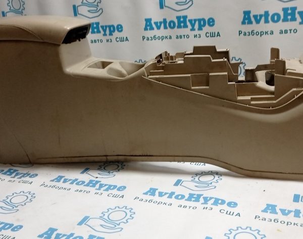 Консоль центральная (подлокотник и подстаканники) Nissan Rogue 17- беж (05) трещины подлокотни 96911-9TG1B