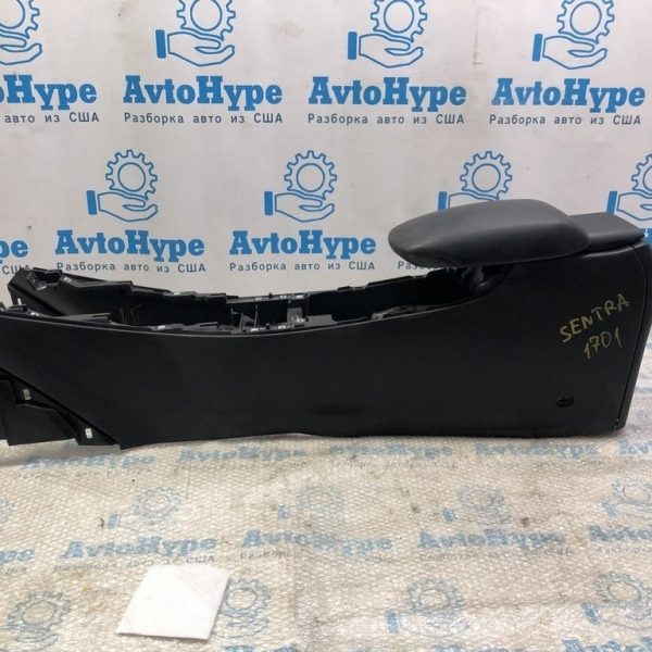 Консоль центральная (подлокотник и подстаканники) Nissan Sentra 13-16 черн кожа 96916-3SG1A