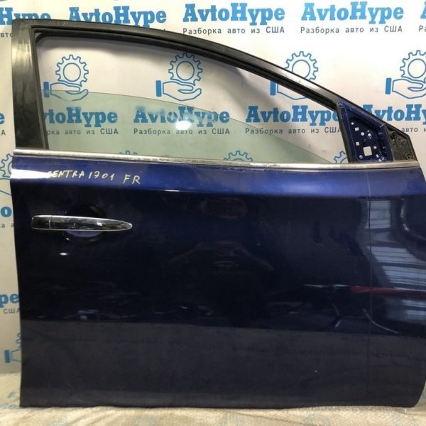 Дверь голая перед прав Nissan Sentra 15-19 (01) синяя цвет RAY H0100-4AFMB