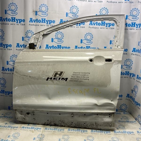 Дверь голая перед лев Ford Escape MK3 13- белая ,цвет UZ(06) деф.под рихтовку внизу справа CJ5Z-7820125-A