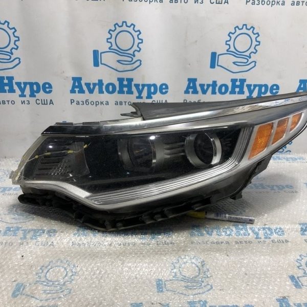 Фара передняя левая Kia Optima 16-18 дорест галоген (02) деф.корпуса и стекла,на зч 92101-D5000