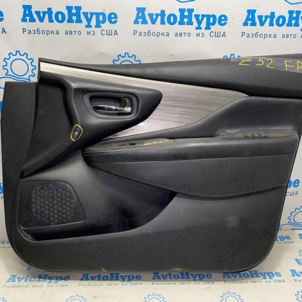 Обшивка двери (карточка) перед прав Nissan Murano z52 15- черн (01) запилена 80900-5AD2A