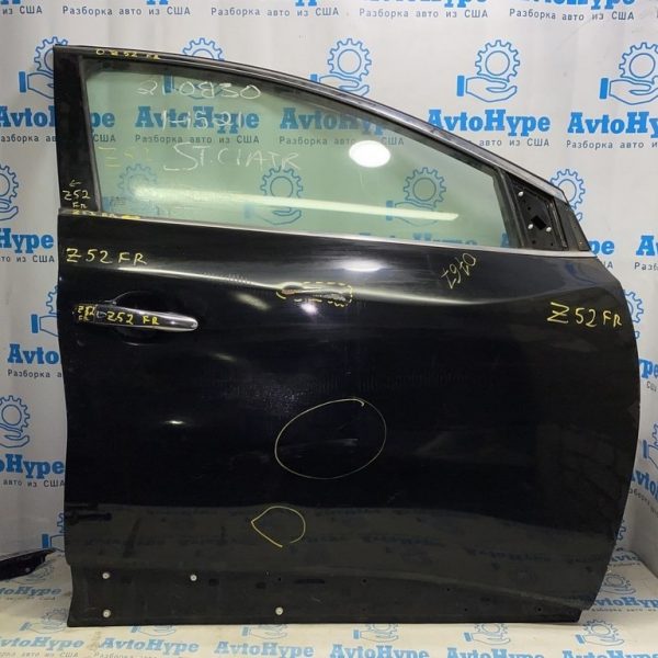 Дверь голая перед прав Nissan Murano z52 15- (01) черная,деф.примята,шпакло,крашена 801005AA0A