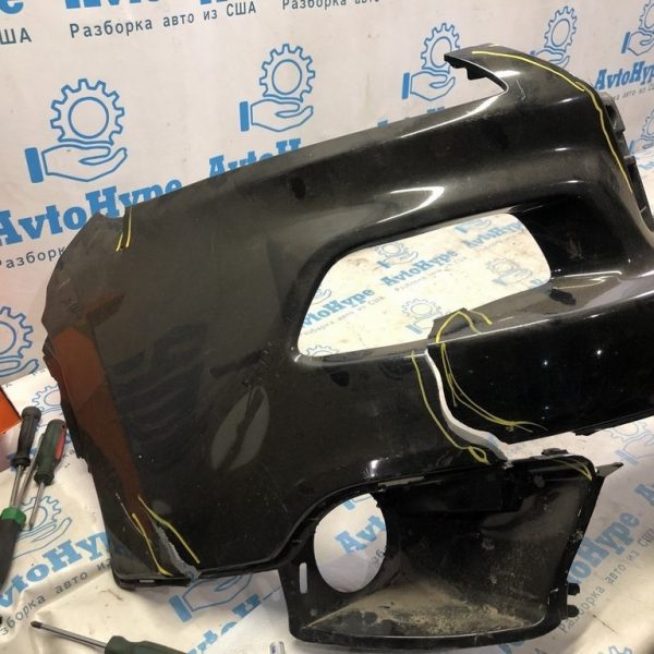 Бампер передний голый верхняя часть Jeep Cherokee KL 14-18 дорест (02) деф.под пайку справа 5NJ52TZZAC