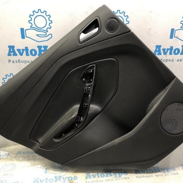 Обшивка двери карточка задняя левая Ford C-max MK2 13-18 черная DM5Z-5827407-BB