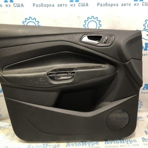 Обшивка двери карточка передняя левая Ford C-max MK2 13-18 черн CJ5Z-7823943-BD