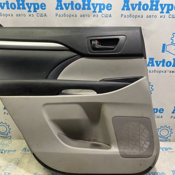 Обшивка двери (карточка) зад лев Toyota Highlander 14- серая Ликвид 1 67640-0E730-C0