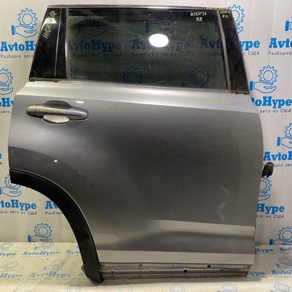 Дверь в сборе зад прав Toyota Highlander 14- без динамика,без молдинга под стекло (ликвид 1) 67003-0E110