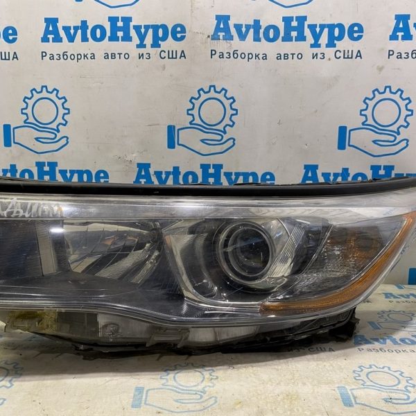 Фара передняя левая Toyota Highlander 14-16 светлая Реализ.Вадим,деф.креплений и корпуса не кр 81150-0E180