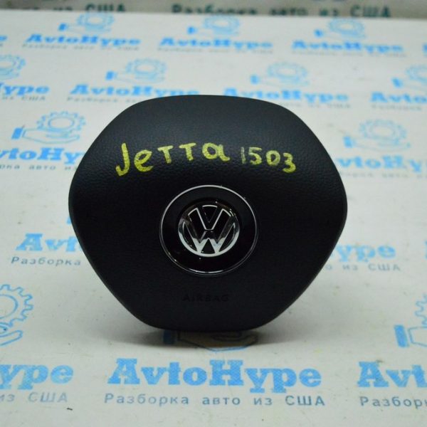 Подушка безопасности airbag в руль водительская VW Jetta 15-18 USA черная (03) рест 5C6-880-201-E