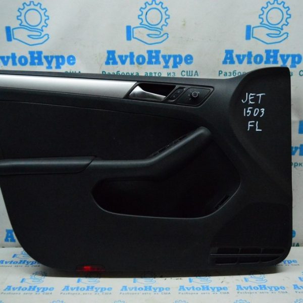 Обшивка двери (карточка) перед лев VW Jetta 11-18 USA черн (03) 5C7-867-011-M-HON