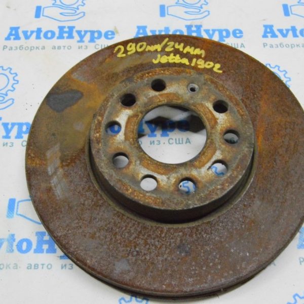 Диск тормозной перед прав VW Jetta 19- (02) 290/24мм 5Q0-615-301-H
