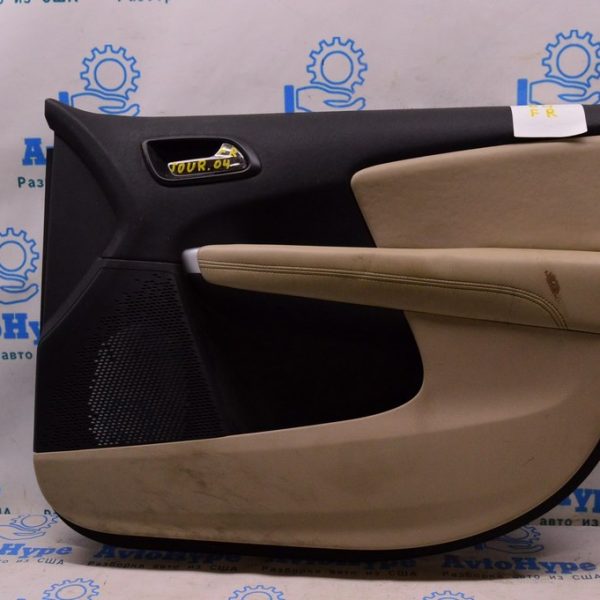 Обшивка двери (карточка) перед прав Dodge Journey 11- кожа, беж 1QF201XLAH