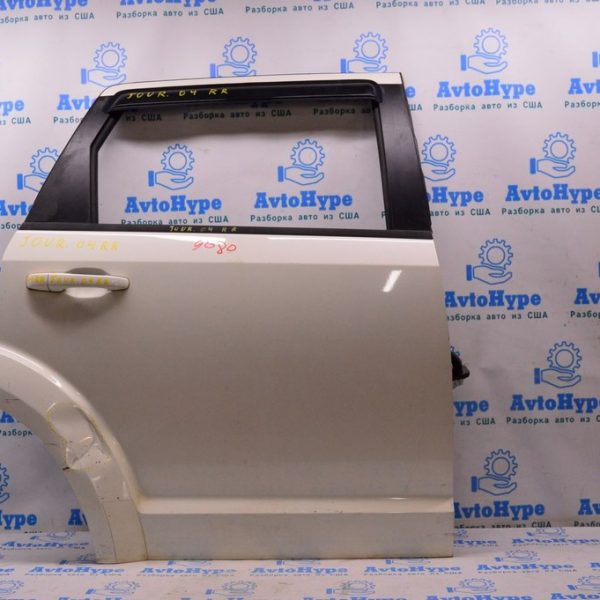 Дверь голая зад прав Dodge Journey 11- белый цвет PW3 (04) вмятина на арке 68067472AF