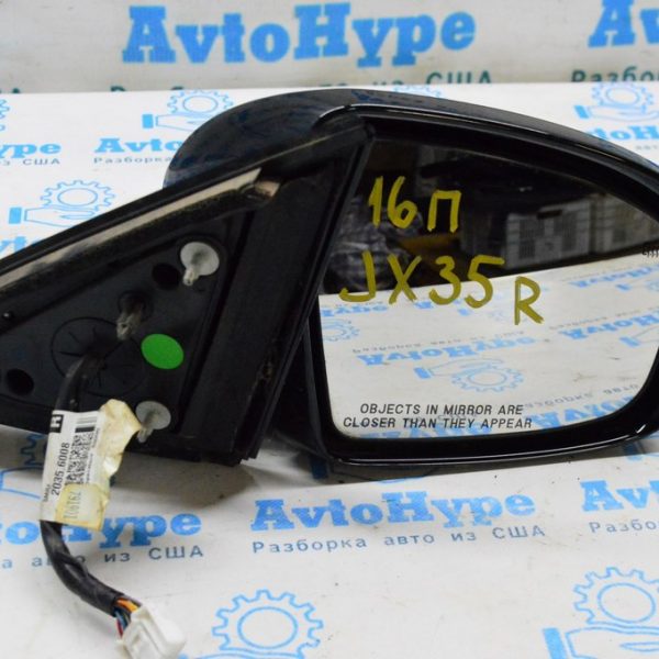 Зеркало боковое правое Infiniti JX35 QX60 13-15 с камерой и подогревом (01) зеленый цвет EAJ 96301-3JA9B