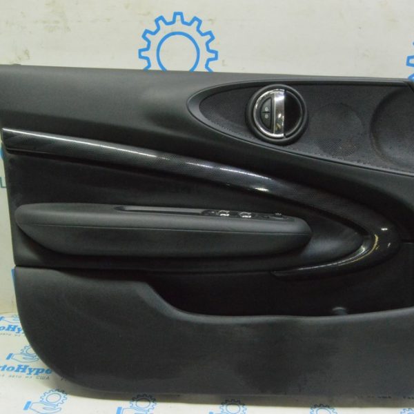 Обшивка двери (карточка) перед лев Mini Cooper Clubman 16-22 кожа черн с вставк черн под карбо 51 41 7463215